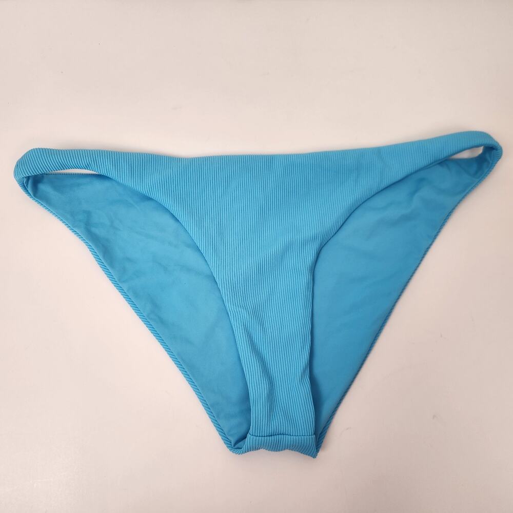 L*Space Sandy Bikini Bottom in Blue Aqua Size Large NWOT